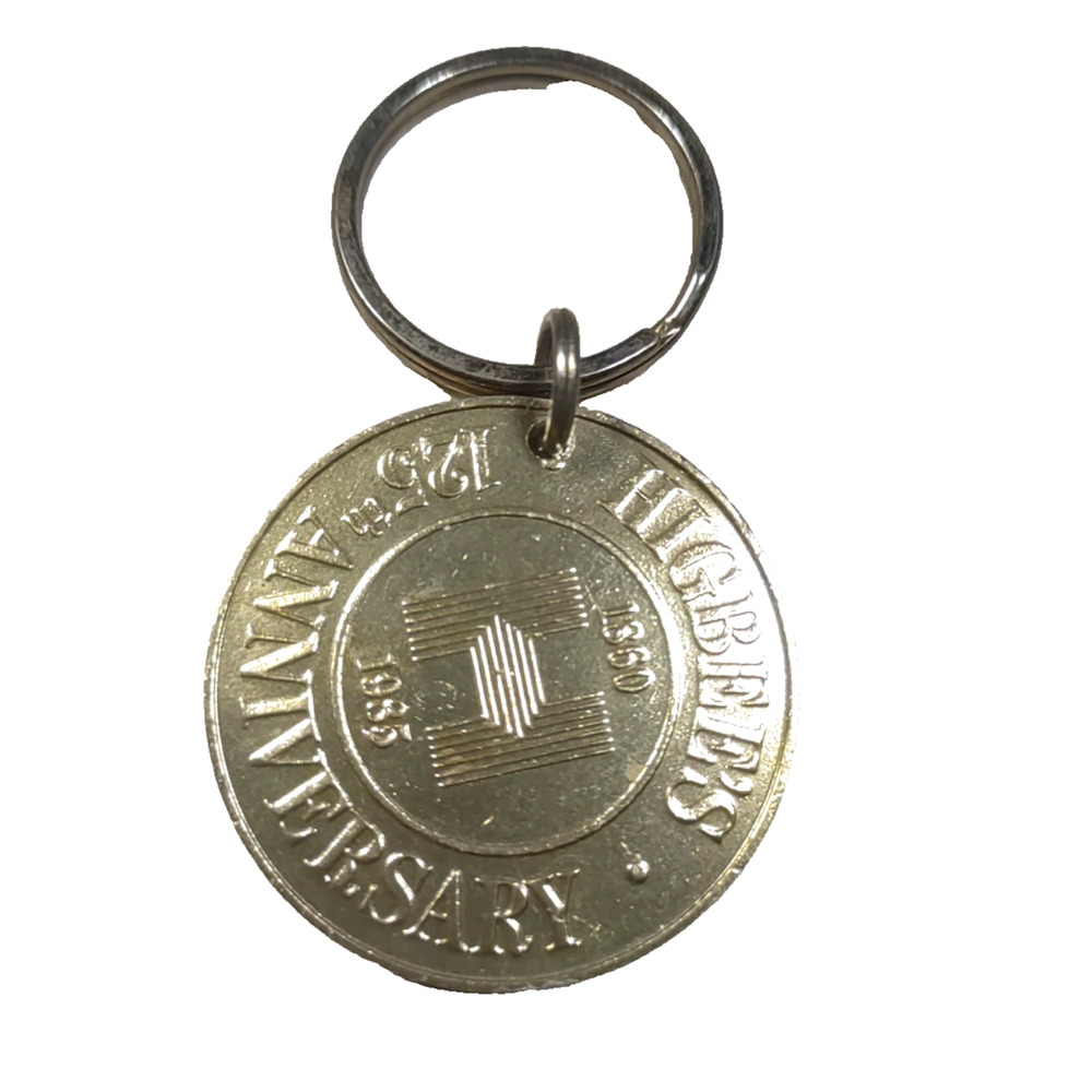 Higbee's 125 Anniversary Fashion Leadership Plastic Gold Tone Keychain